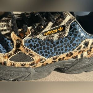 Adidas Leopard and Blue Pattern Sneakers
